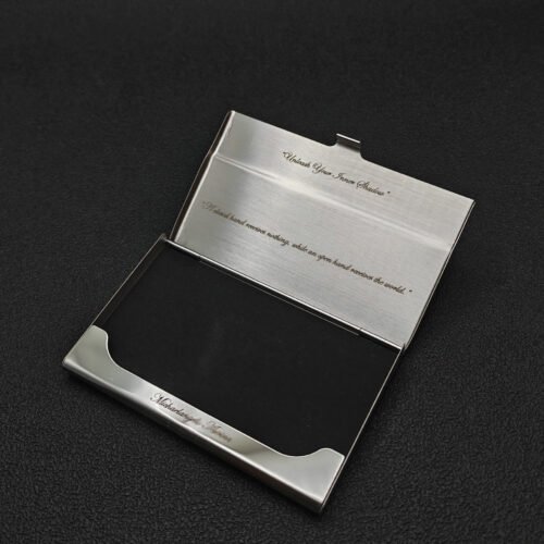 Business Card Case Holder – Elegant Design in 12 Colors, Custom Engraving Available EngraveGift - Personalize Gifts