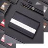 Engraved Leatherette Business Card Holder - Personalized Logo in Any Language - 7 Colors