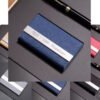 Custom Engraved Leatherette Business Card Holder - 6 Color Options - Personalized Signature Logo in Any Language