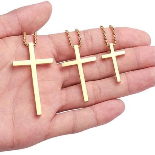 Personalized Engraved Cross Necklace - Custom Jewelry for Men, Women, Boys, and Girls - Silver, Gold, Black EngraveGift - Personalize Gifts