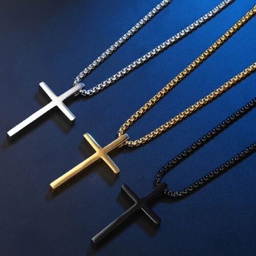 Personalized Engraved Cross Necklace - Custom Jewelry for Men, Women, Boys, and Girls - Silver, Gold, Black EngraveGift - Personalize Gifts