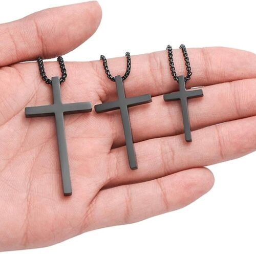 Personalized Engraved Cross Necklace - Custom Jewelry for Men, Women, Boys, and Girls - Silver, Gold, Black EngraveGift - Personalize Gifts