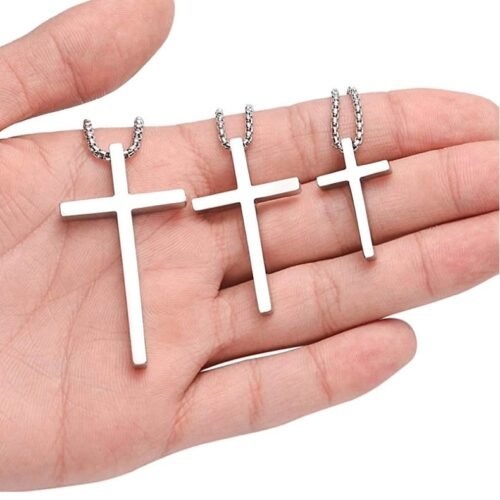 Personalized Engraved Cross Necklace - Custom Jewelry for Men, Women, Boys, and Girls - Silver, Gold, Black EngraveGift - Personalize Gifts