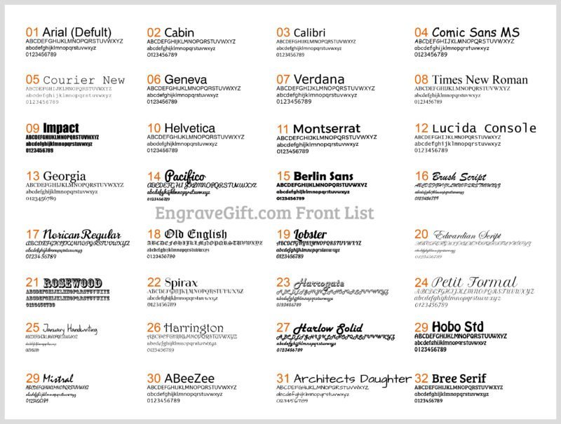 Font List