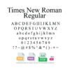 Times New Roman Regular Font - SVG, PNG, TTF, Individual Letters, Cricut font, Silhouette cut file,  alphabet font,  Instant Download