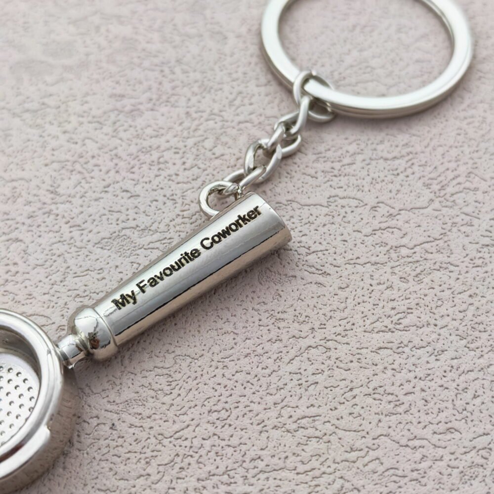 Mini Coffee Tamper Keychain – Personalized Barista Tool, Custom Engraving - Image 3