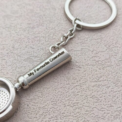 Mini Coffee Tamper Keychain – Personalized Barista Tool, Custom Engraving EngraveGift - Personalize Gifts