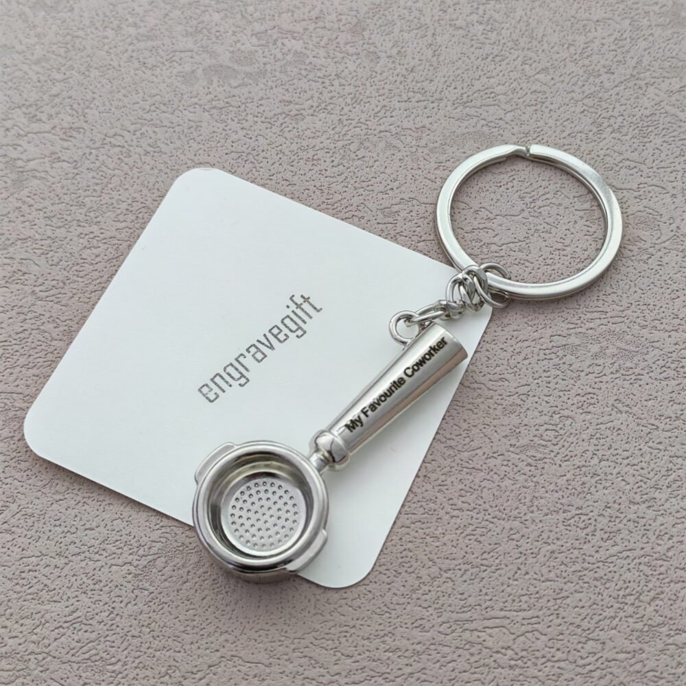 Mini Coffee Tamper Keychain – Personalized Barista Tool, Custom Engraving - Image 10
