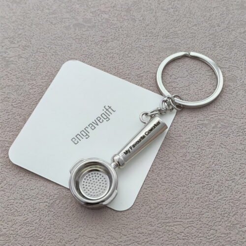 Mini Coffee Tamper Keychain – Personalized Barista Tool, Custom Engraving EngraveGift - Personalize Gifts