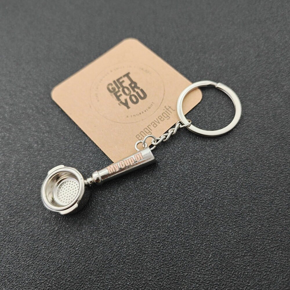 Mini Coffee Tamper Keychain – Personalized Barista Tool, Custom Engraving - Image 7