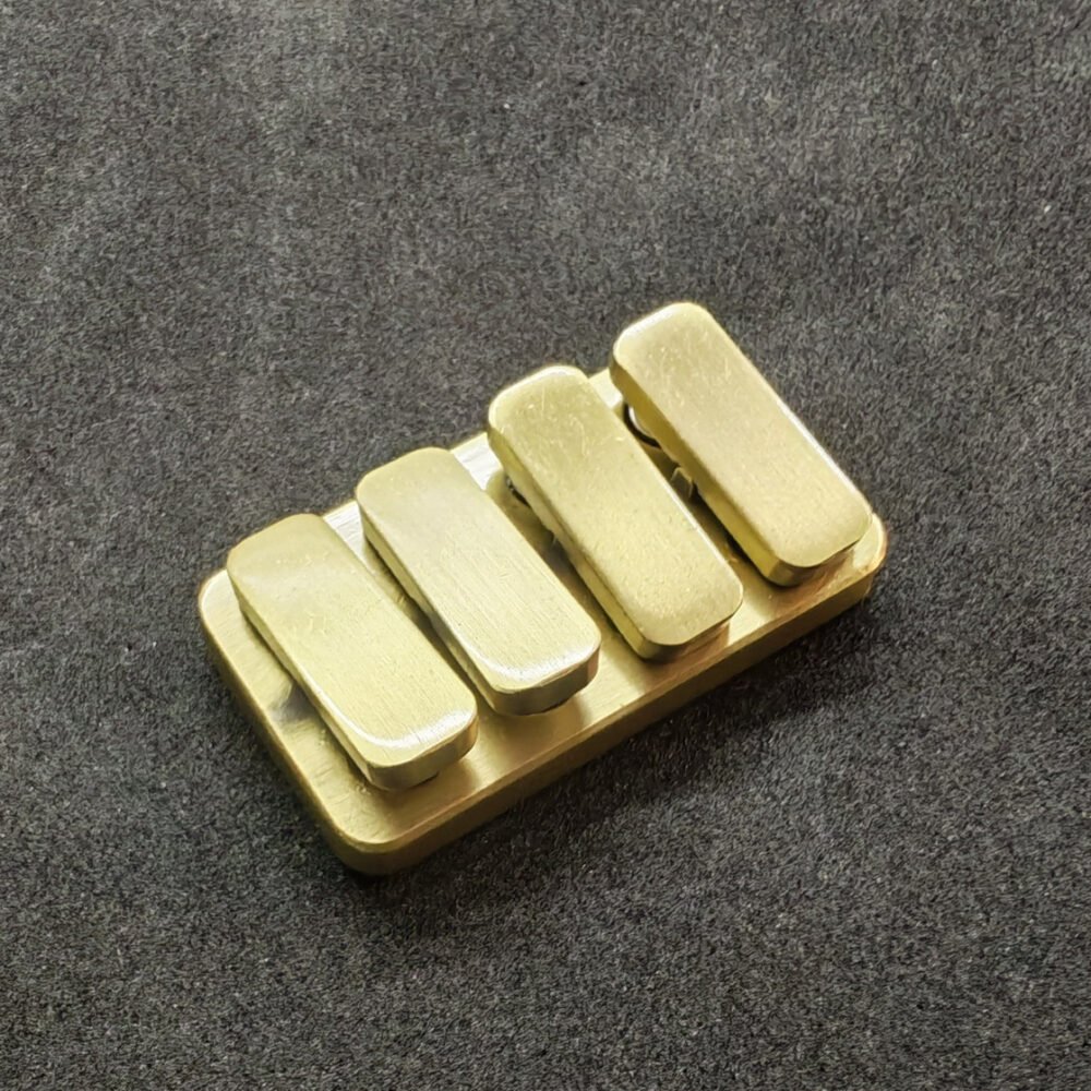 Magnetic Brass Fidget Slider – Pocket Tactile Clicker for Adults, Optional Engraving - Image 9