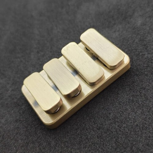 Alternative view of Magnetic Brass Fidget Slider – Pocket Tactile Clicker for Adults, Optional Engraving