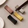 Custom Stainless Steel Chopstick Spoon Rest – Minimalist Flatware Holder, Modern Kitchen Decor, Optional Engraving