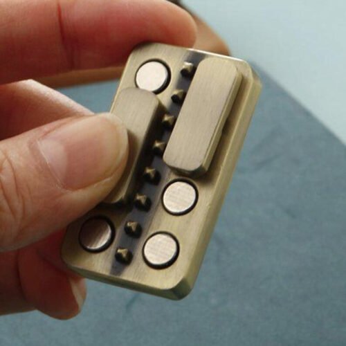 Magnetic Brass Fidget Slider – Pocket Tactile Clicker for Adults, Optional Engraving EngraveGift - Personalize Gifts