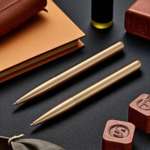 Alternative view of Brass Twist Ballpoint Pen – Heavy Vintage Style, Custom Engraved Gift for Agent, Client, Office, or Bulk Orders